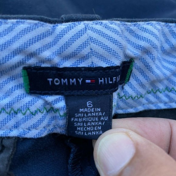 Tommy Hilfiger Women Shorts Navy Blue Chino Shorts Size 6 - Picture 6 of 8